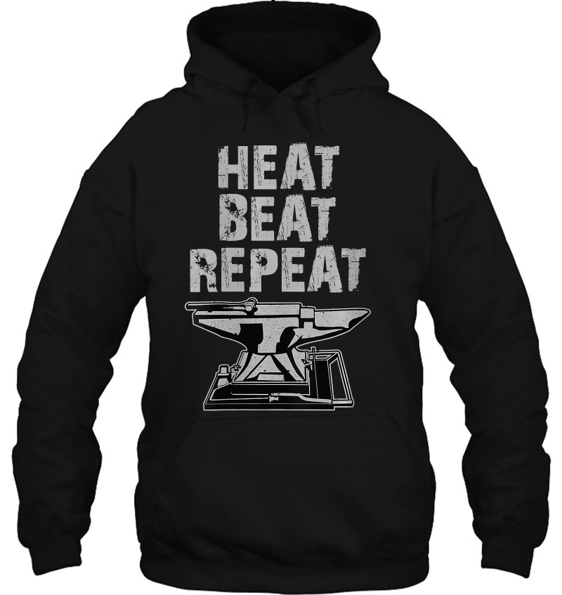 Womens Blacksmith Blacksmithing Gift Heat Beat Repeat V-Neck Mugs