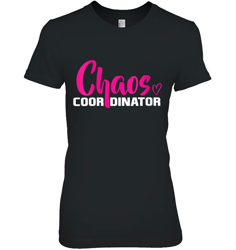 Womens Chaos Coordinator Best Family Mom Teacher Gift V-Neck Hoodie