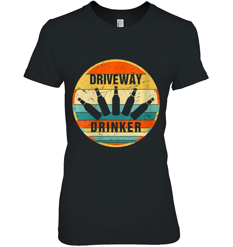 Womens Driveway Drinker Funny Drinking Lover Fun Gift For Dad Daddy V-Neck Hoodie