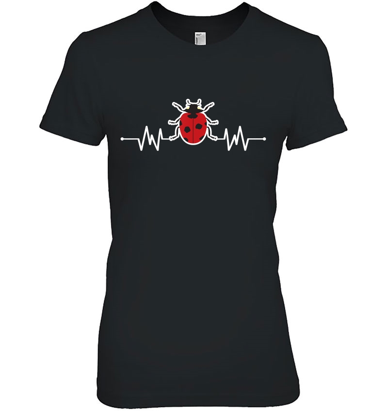 Womens Ekg Heartbeat Ladybugs Dress Girls Gift Ladybug Ladies Tee