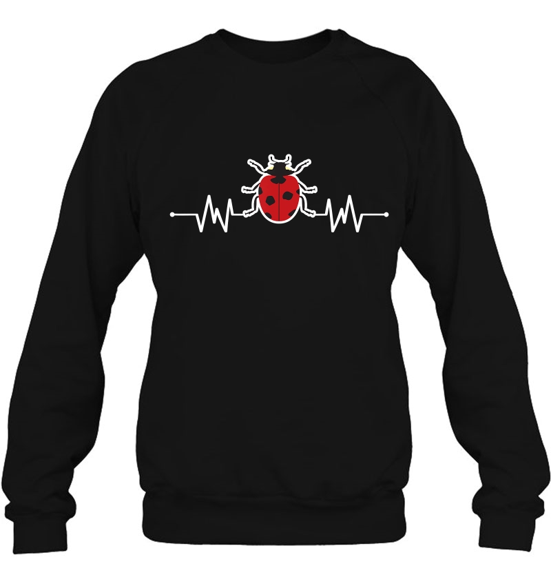 Womens Ekg Heartbeat Ladybugs Dress Girls Gift Ladybug Sweatshirt