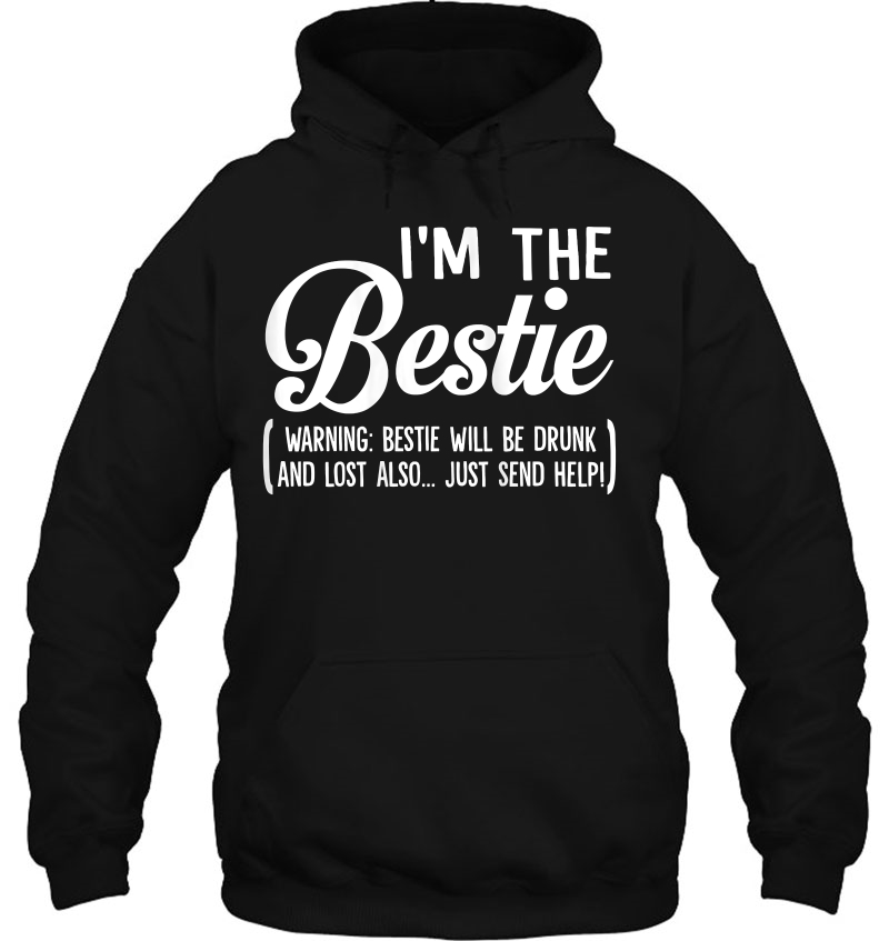 Womens I'm The Bestie Just Send Help Funny Drinking Matching Tank Top Mugs