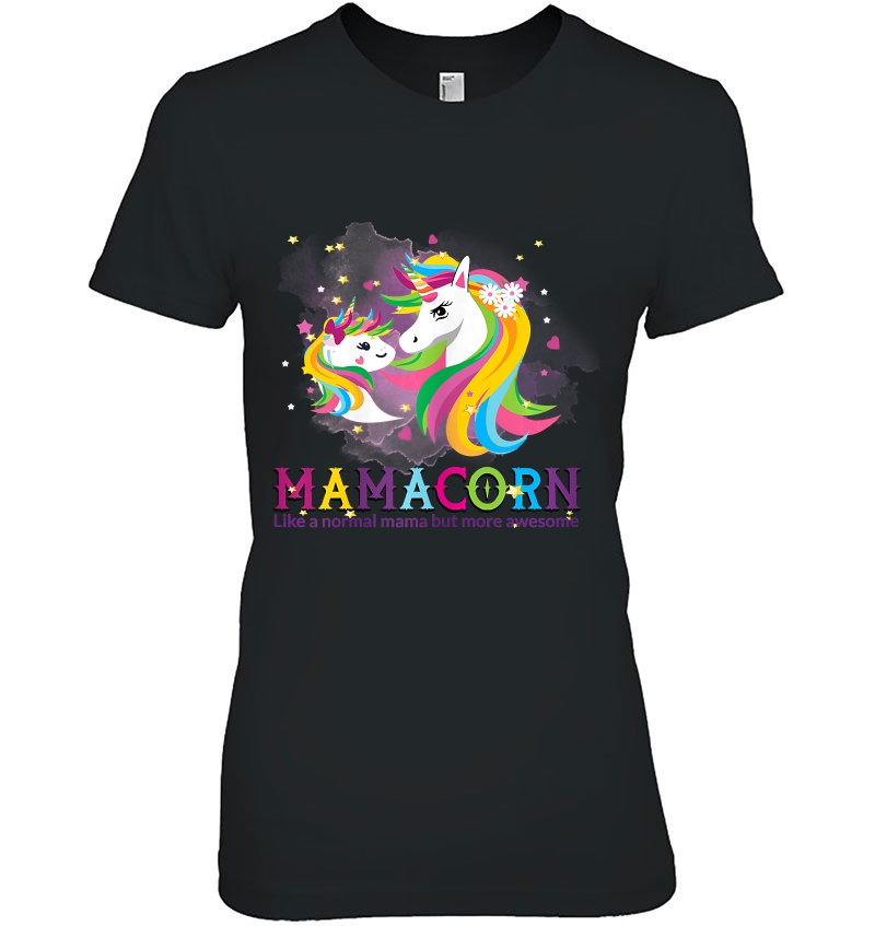 Womens Mamacorn Unicorn Mom Like A Normal Mama But More Awesome Hoodie