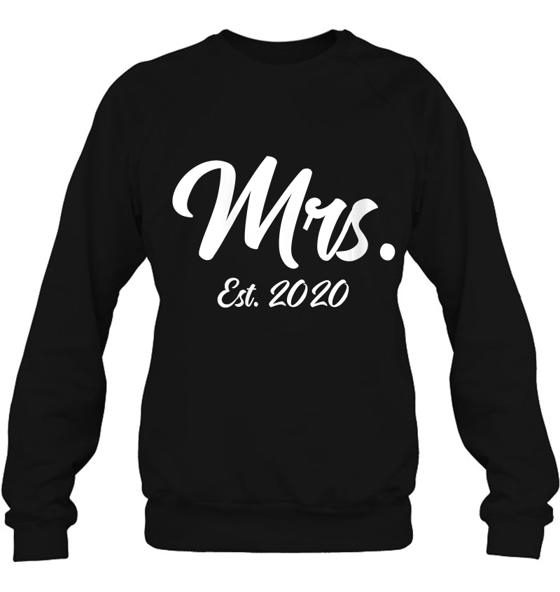 Womens Matching Mr. & Mrs. Established 2020 Gifts Mrs. Est. 2020 V-Neck Sweatshirt