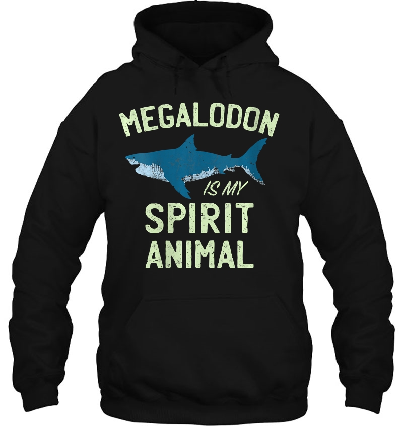 Womens Megalodon Spirit Animal Funny Shark Lovers Meg Tooth Gift V-Neck Mugs