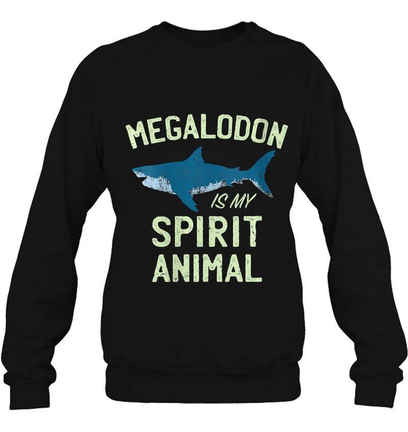 Womens Megalodon Spirit Animal Funny Shark Lovers Meg Tooth Gift V-Neck Mugs