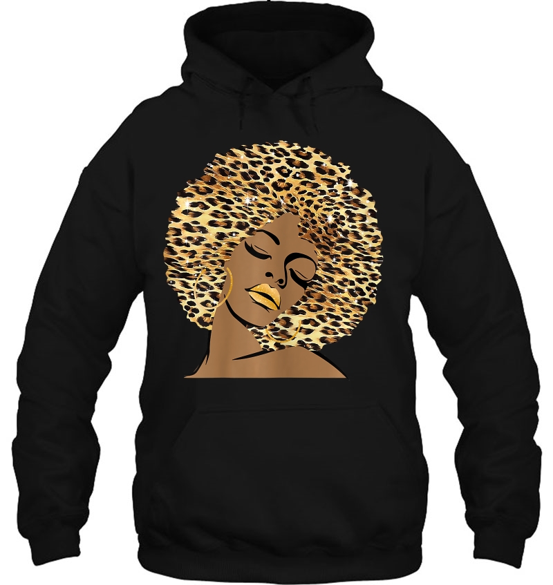 Womens Melanin Queen Leopard Afro Hair African American Black Woman Mugs