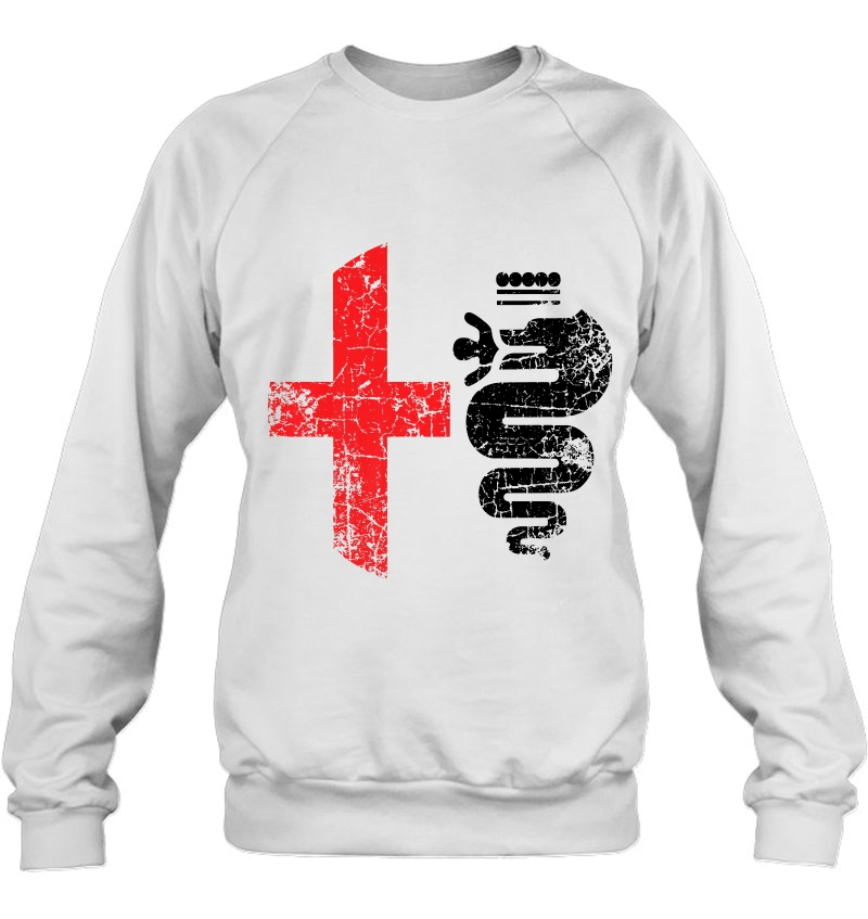 Alfa Car Drivers Stylish Grunge Logo Premium Sweatshirt