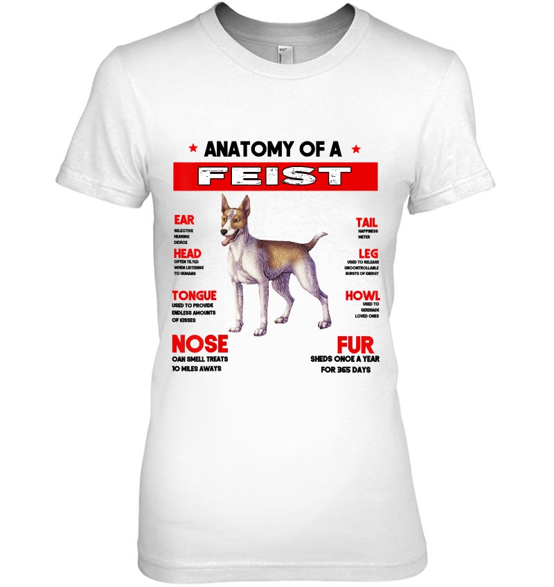 Anatomy Of A Feist Dog Dog Lovers Tees Ladies Tee