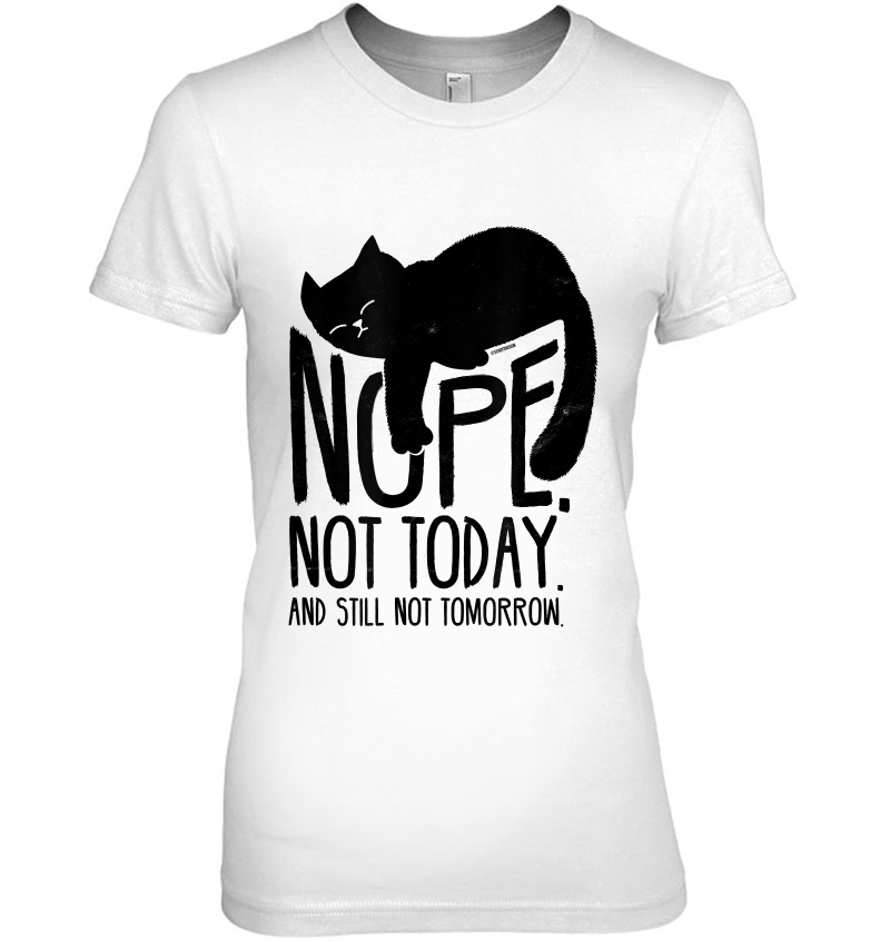 Cat Motive Funny Fun Retro Nope Not Today Hoodie