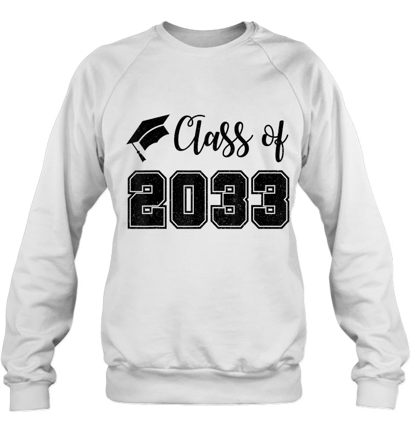 Class Of 2033 Grow With Me Shirt 1St Day Of School Gift Girl Sweatshirt