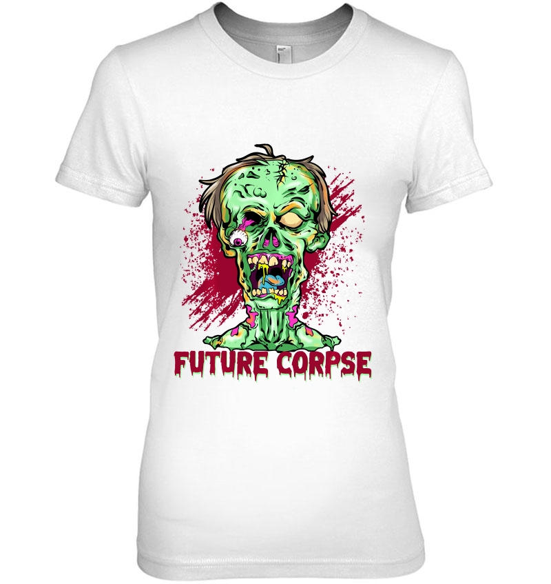 Future Corpse Horror Halloween Scary Skull Goth Graphic Mens Hoodie