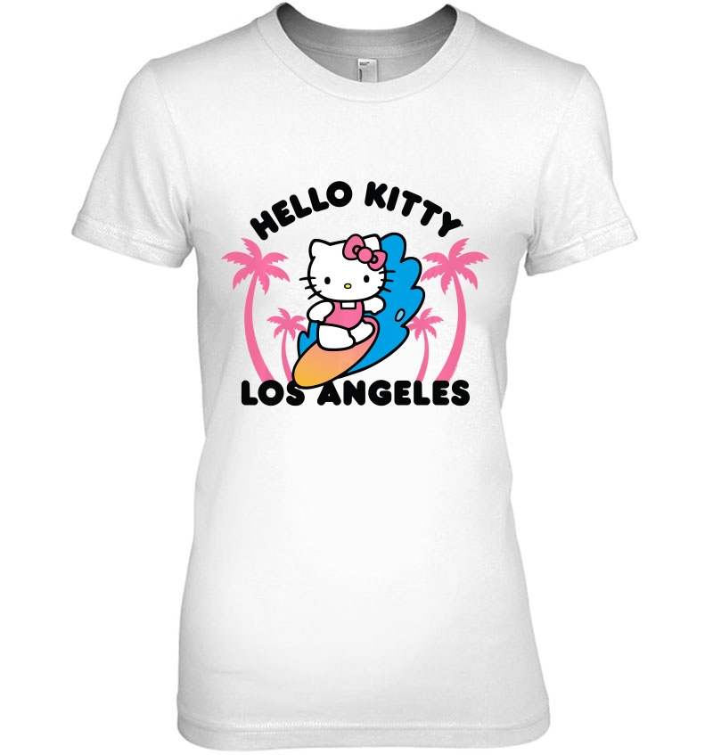 Hello Kitty Los Angeles Surfing Pullover Ladies Tee