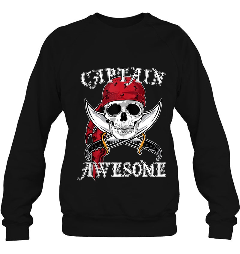 Captain Awesome Funny Halloween Pirate Skull Gift Tank Top Mugs