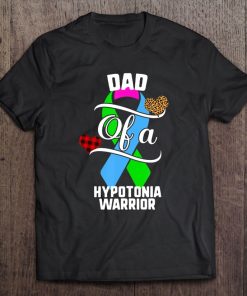 Dad Hypotonia Awareness Leopard Buffalo Plaid Family Gift Tee