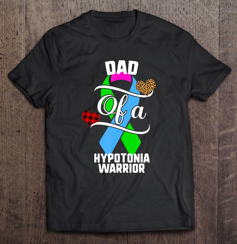 Dad Hypotonia Awareness Leopard Buffalo Plaid Family Gift Shirt