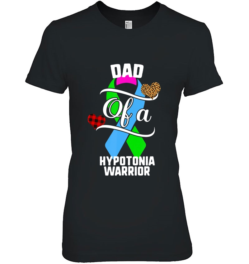 Dad Hypotonia Awareness Leopard Buffalo Plaid Family Gift Hoodie