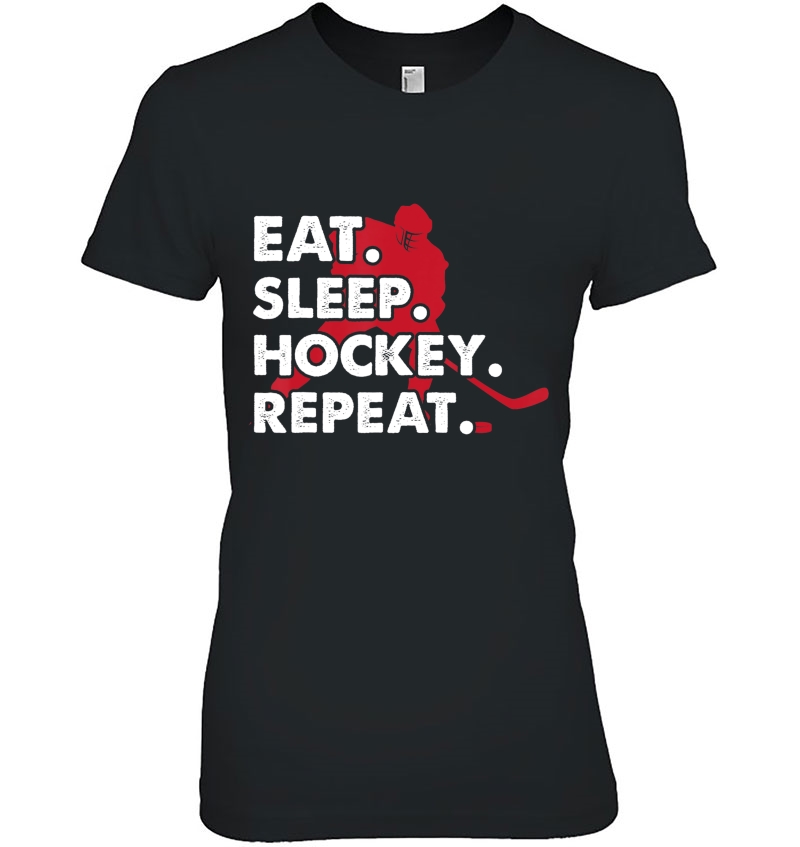 Eat Sleep Hockey Repeat - Funny Hockey Player Gift Hoodie