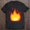 Emoji Fire Flame Hot Awesome, Exciting On Fire Emoticon Text Tee