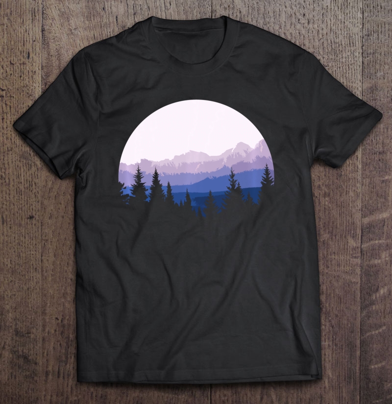 Forest Scene Mountain Silhouette Shirt