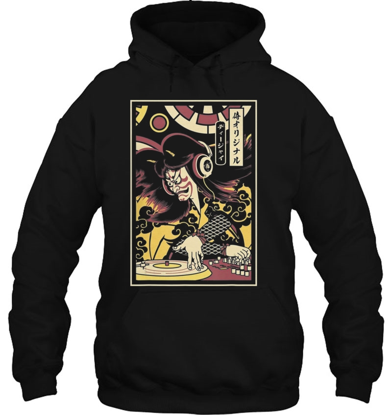 Funny Hannya Dj Samurai Fashion Disco Samurai Japanese Gift Hoodie