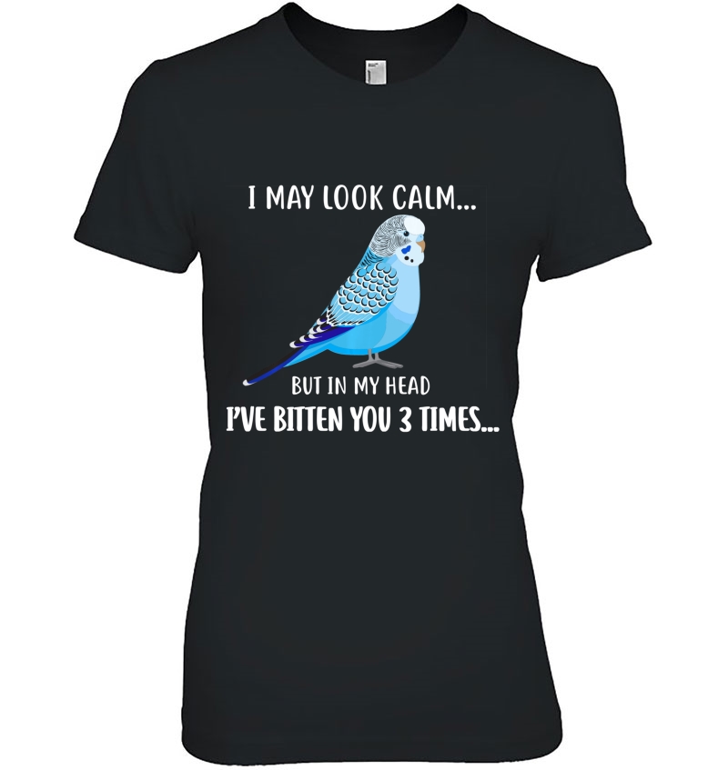 Funny I May Look Calm Parakeet Budgie Parrot Bird Apparel Pullover Hoodie