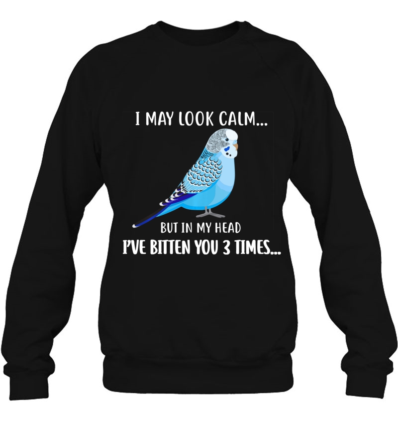 Funny I May Look Calm Parakeet Budgie Parrot Bird Apparel Pullover Mugs