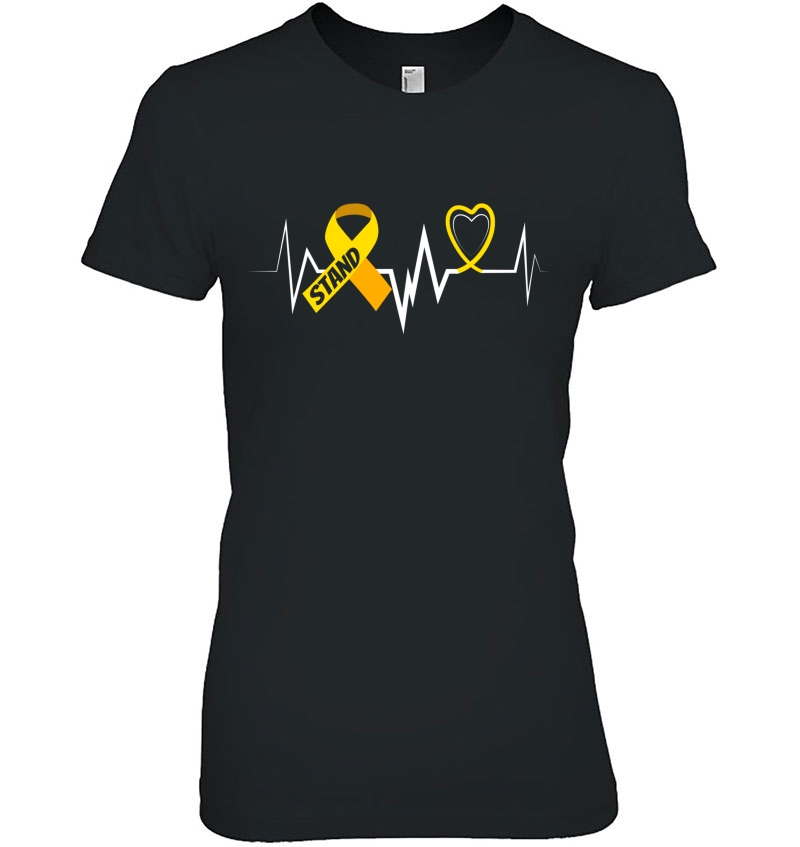 Heartbeat Products Sarcoma Ribbon Sarcoma Awareness Ladies Tee