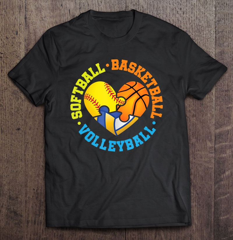 Interlocking Heart - Softball Basketball Volleyball Shirt