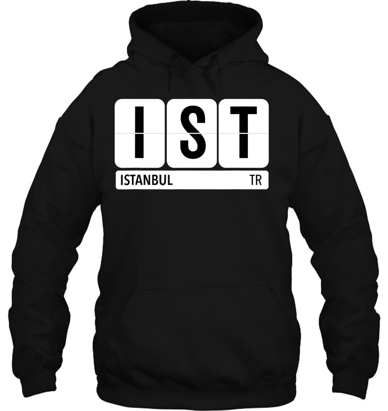 Ist Istanbul Turkey Travel Souvenir Black Text Hoodie