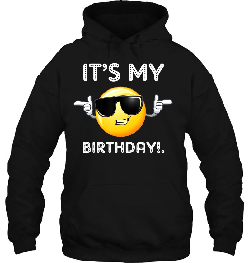 It's My Birthday Emoji Cute Smileys Face Sunglasses Mugs