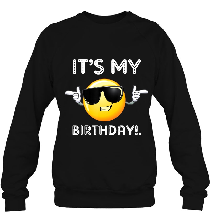 It's My Birthday Emoji Cute Smileys Face Sunglasses Mugs