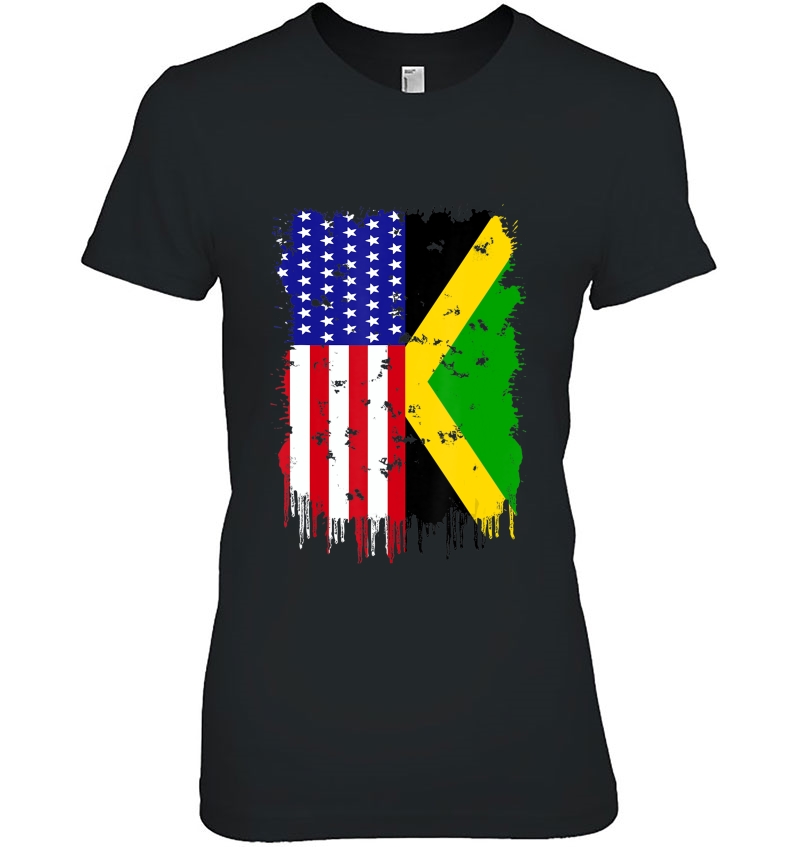 Jamaica America Flag Shirt Jamaican Roots American Grown Usa Hoodie