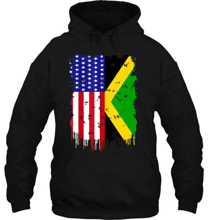 Jamaica America Flag Shirt Jamaican Roots American Grown Usa Mugs