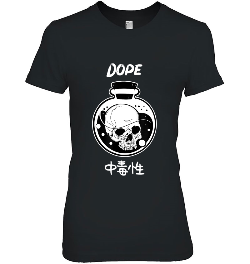 Japanese Harajuku Lovers Skull Dope Kanji Addictive Hoodie