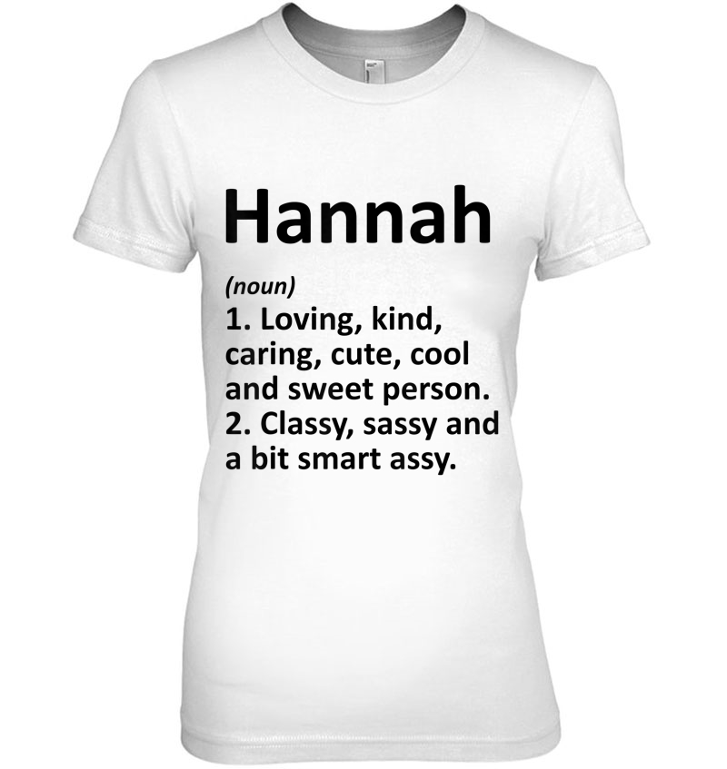 Hannah Definition Personalized Name Funny Birthday Hoodie