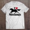 I Love Mustang Horses - Mustang Lovers Tee - Wild Horses Tee