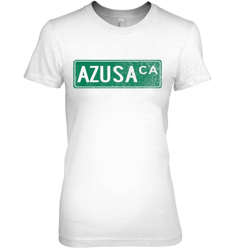 Retro Style Azusa Ca Street Sign Hoodie