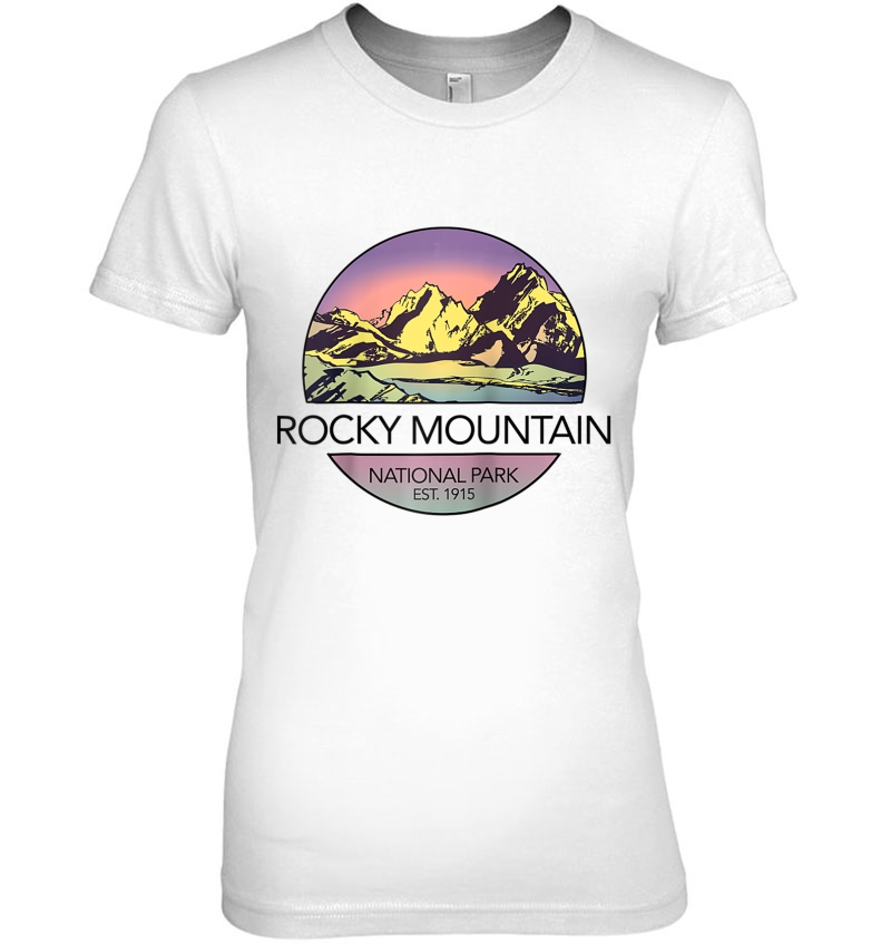 Retro Vintage Rocky Mountain Shirt National Park Raglan Baseball Hoodie