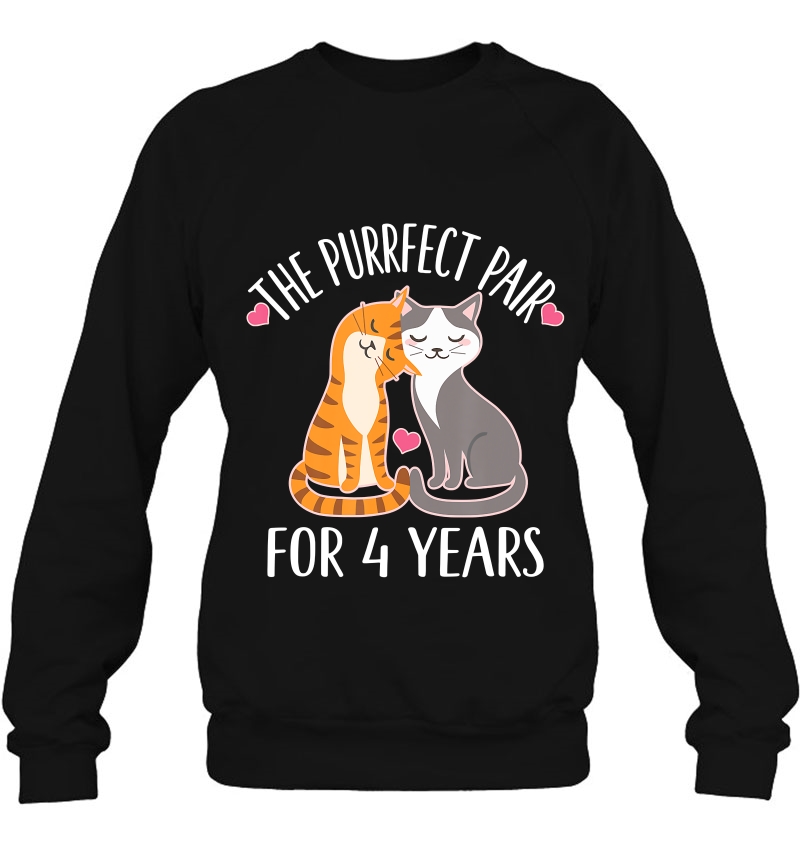 4Th Anniversary Gift Cute Couples 4 Years Sweatshirt