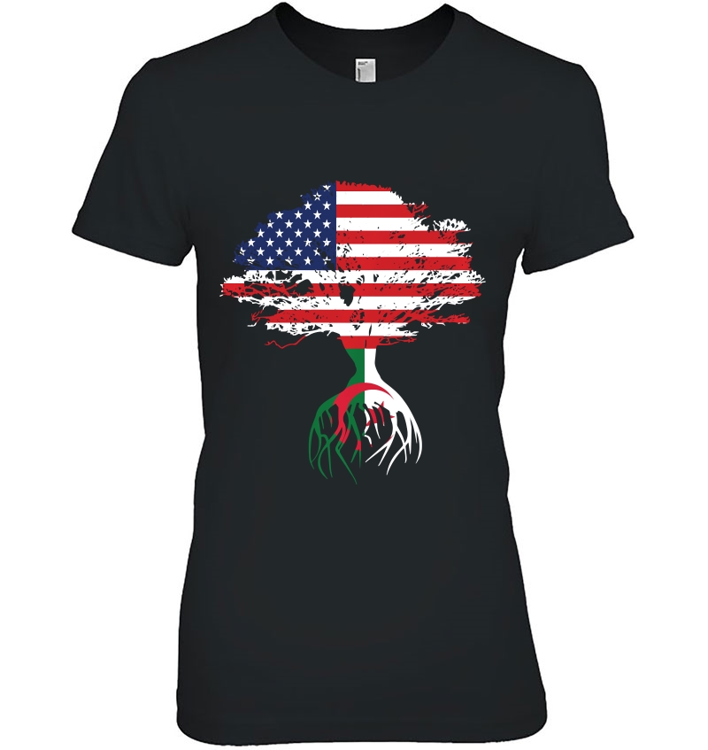 Algerian Roots American Flag Algeria Hoodie