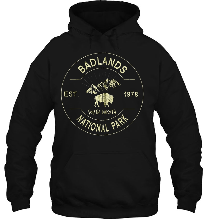 Badlands National Park Retro Vintage South Dakota Gift Zip Hoodie