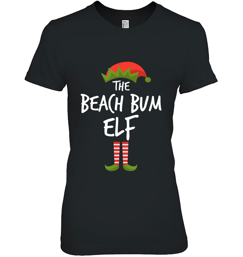 Beach Bum Elf Matching Family Christmas Group Party Pajama Hoodie