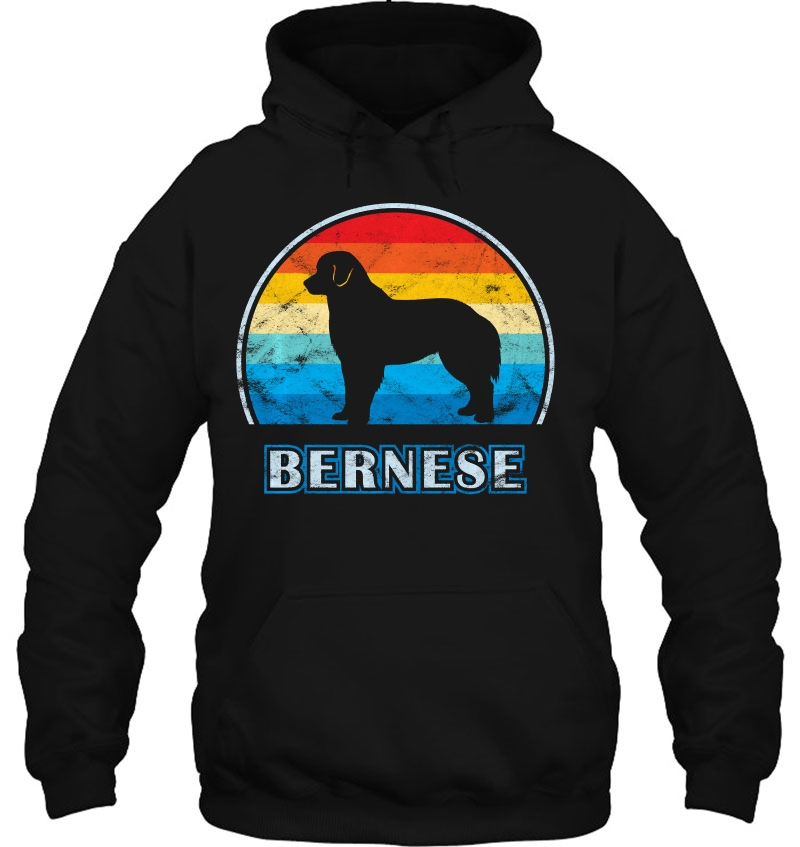 Bernese Mountain Dog Vintage Design Dog Hoodie