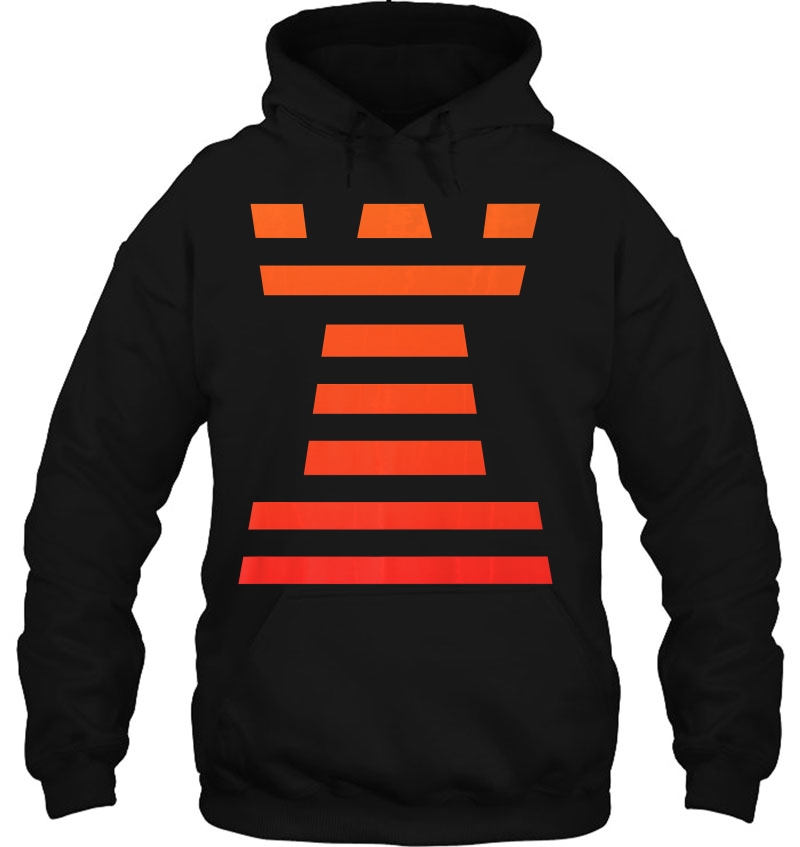Chess Shirt With Orange Rook Hoodie