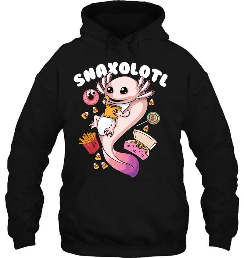 Cool Snaxolotl Funny Axolotl With Candy And Snacks Gift Pullover Mugs