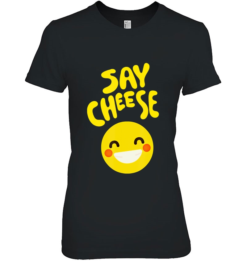 Cute Funny Say Cheese Happy Smiling Kawaii Emoji Artwork Hoodie