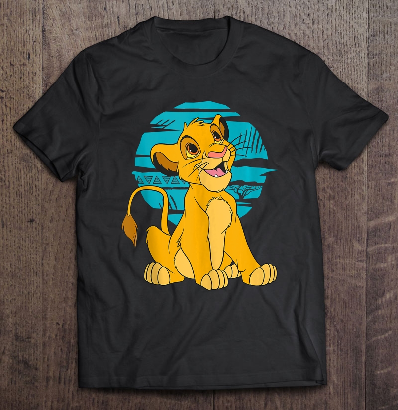 The Lion King Young Simba Happy Blue Retro Tank Top Shirt