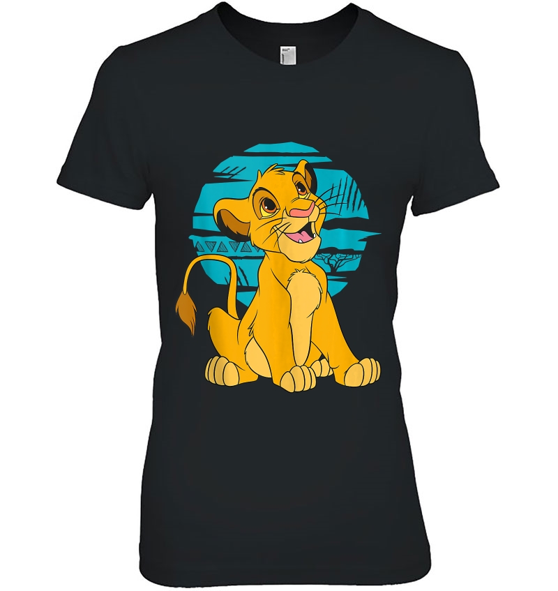 The Lion King Young Simba Happy Blue Retro Tank Top Hoodie