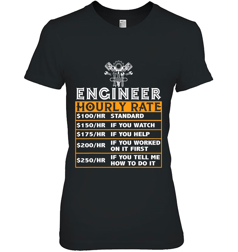 Engineer Hourly Rate Price Chart Description Job Matching Hoodie